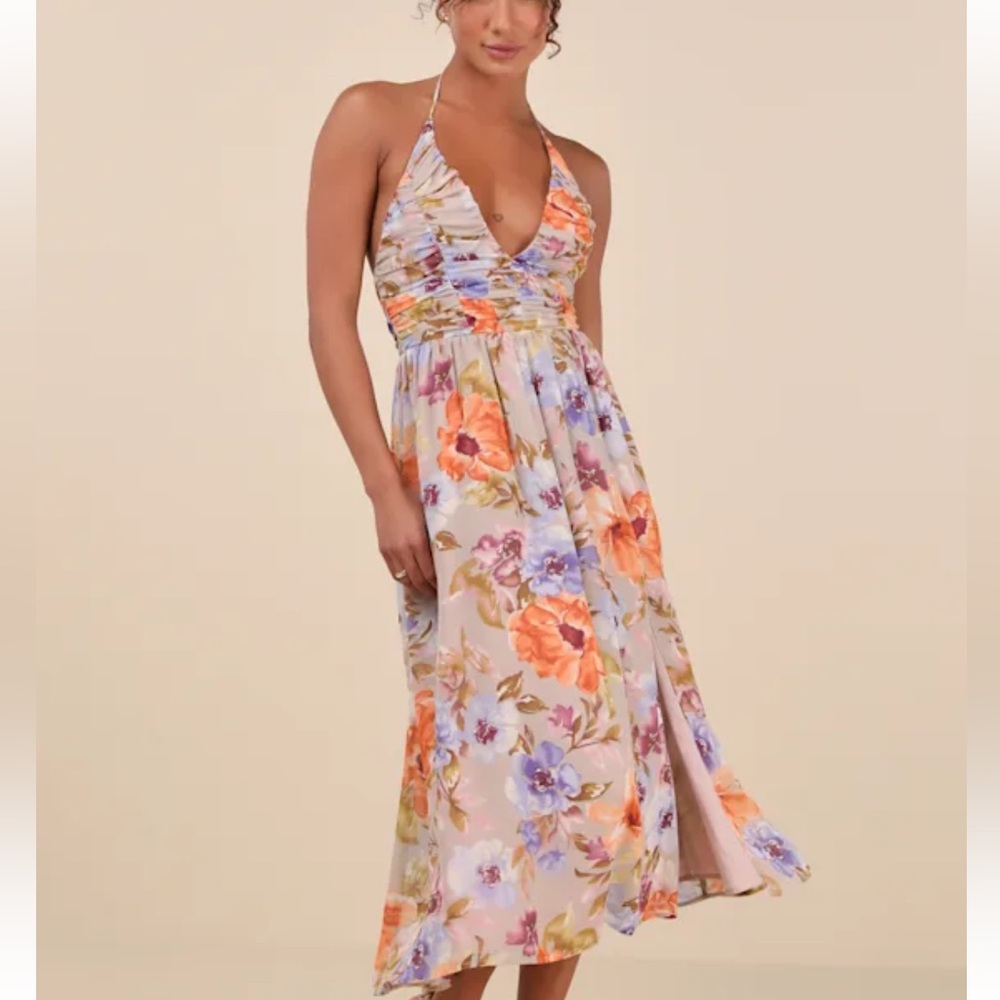 NWT Lulu's Floral Midi Dress